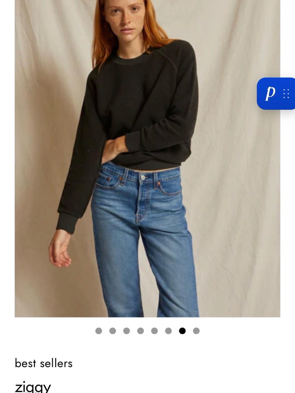 perfectwhitetee Charcoal Ziggy reverse fleece crew neck sweatshirt - Picture 9 of 9